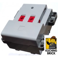 bb1295c01 Electric 9V Battery Box Powered Up with 2 Switches and Dark Bluish Gray Bottom - Screw Opening